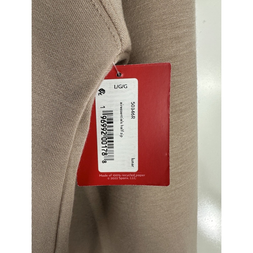 NWT SPANX AirEssentials Half Zip Sweatshirt Women's Large Coastal Pullover Lunar - Picture 9 of 10